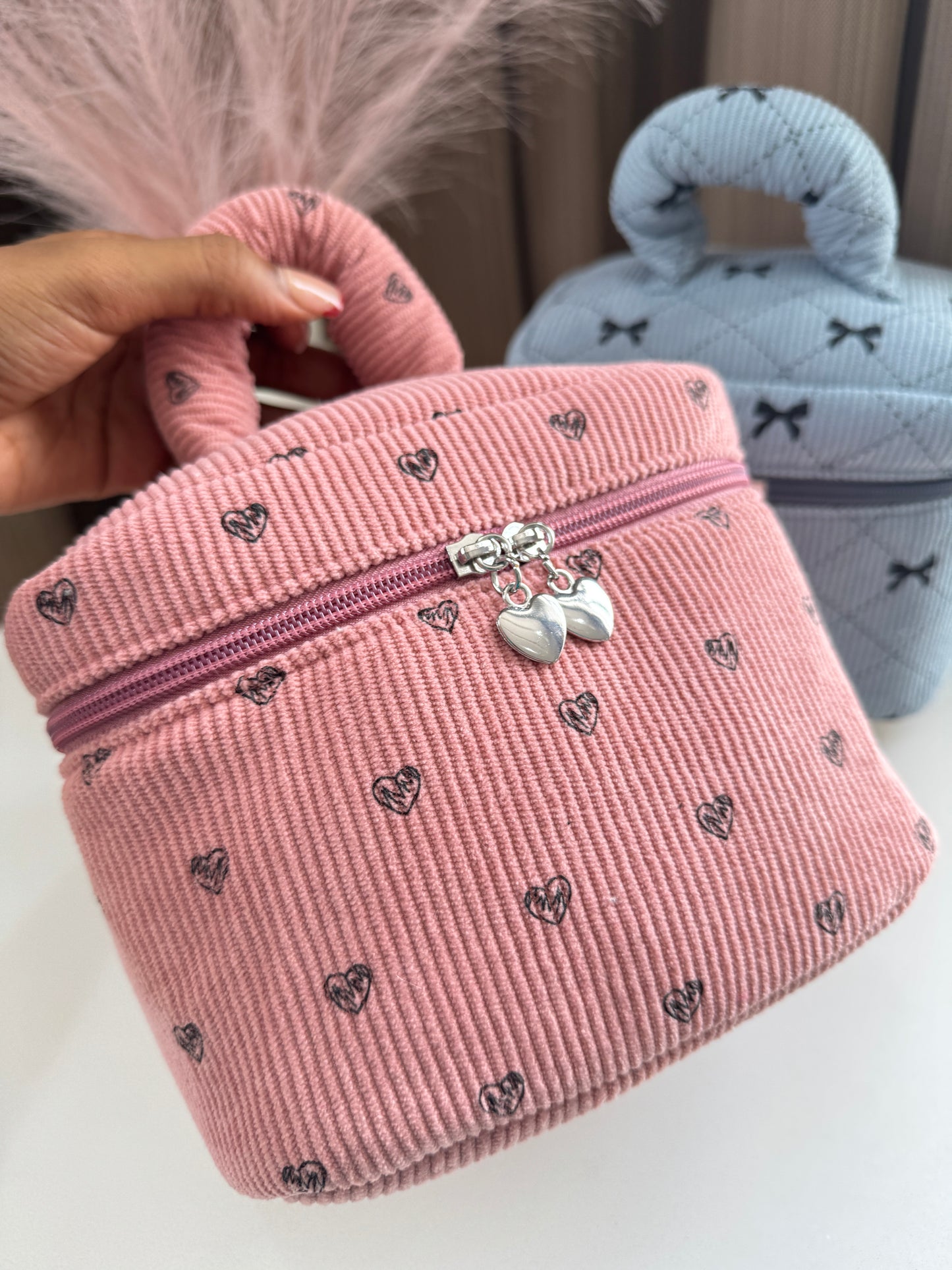 Chérie Storage Bag Pink Heart