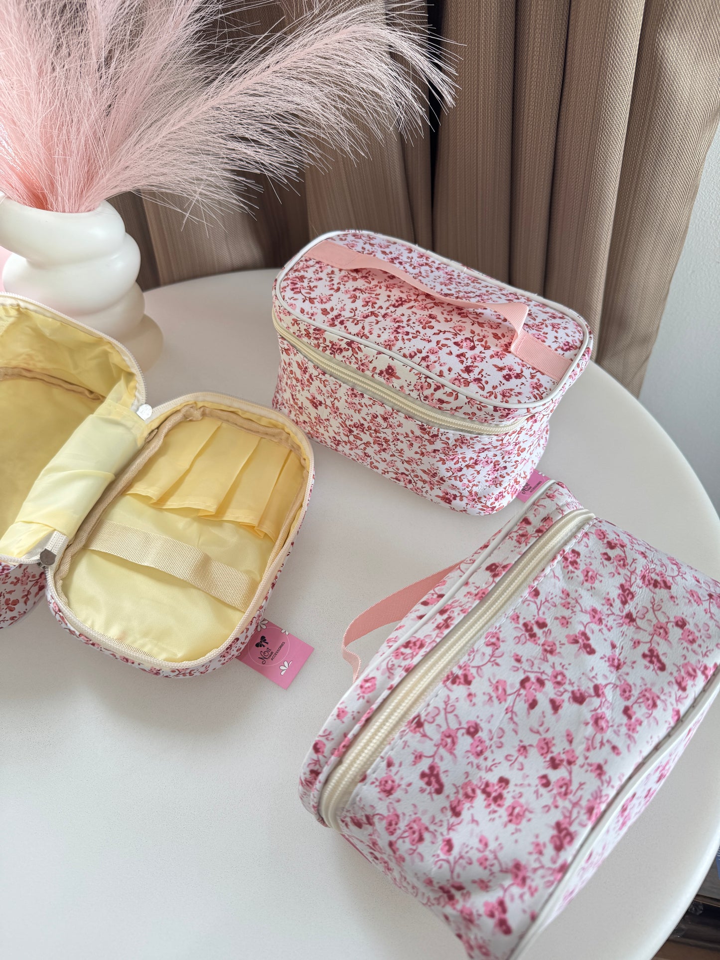Pink Floral Storage Bag ( not very big )
