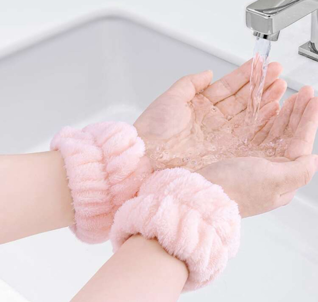 Towel Bow Hair band pink 3pcs set