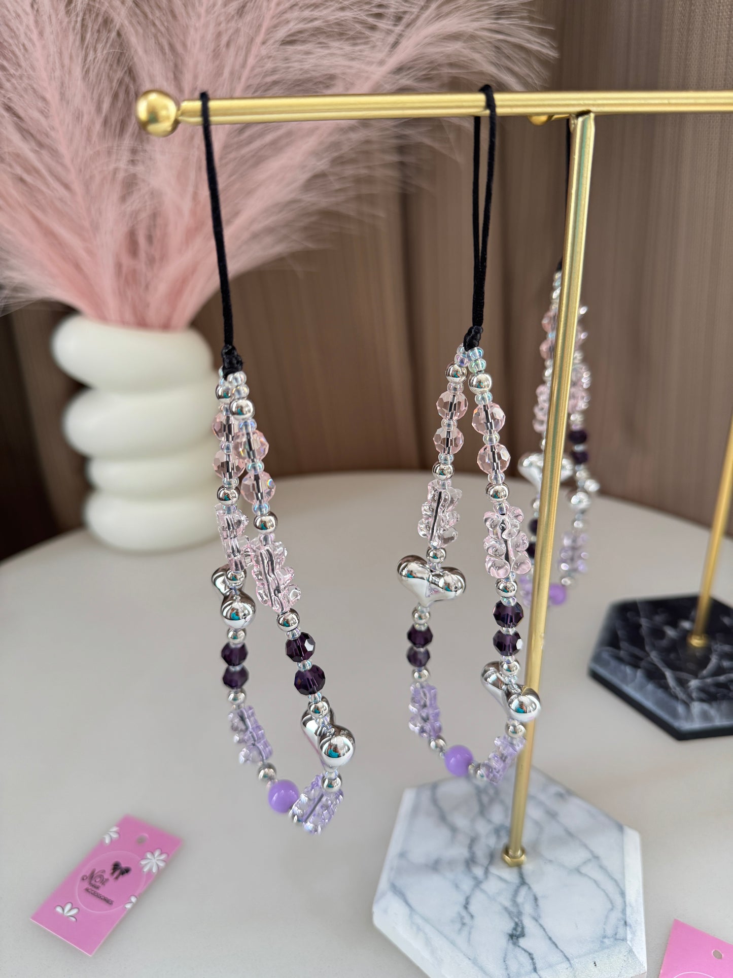 Purple Teddy Phone Lanyard
