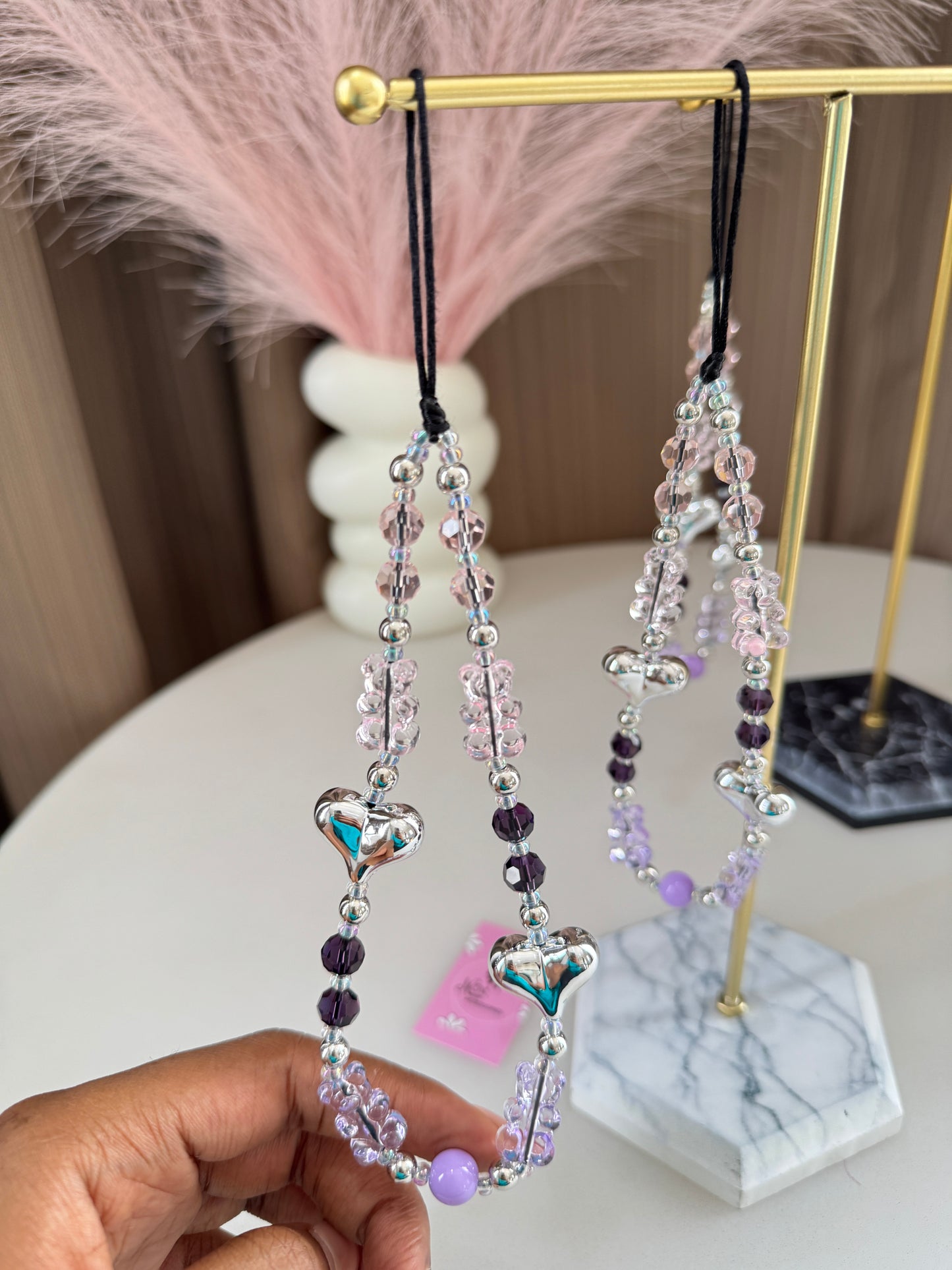 Purple Teddy Phone Lanyard