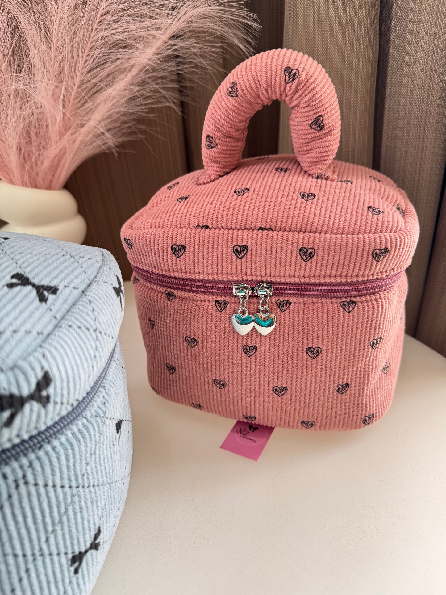 Chérie Storage Bag Pink Heart