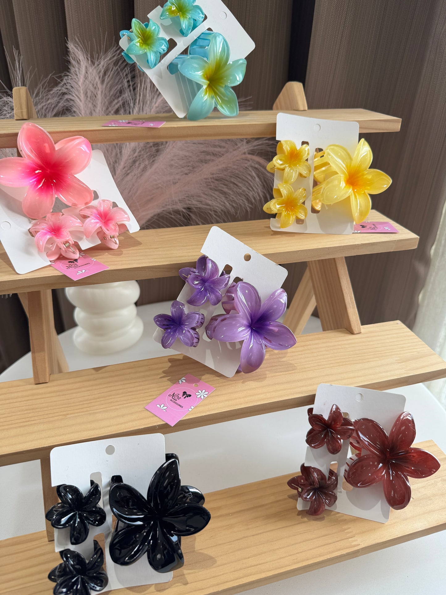 Flower Bloom Hair Claw Set of 3