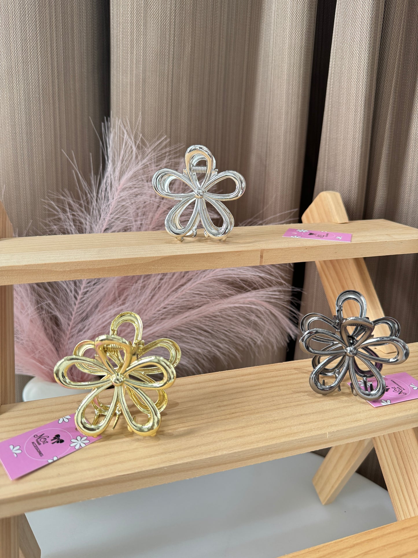 Stainless Steel Flower Hair Claw