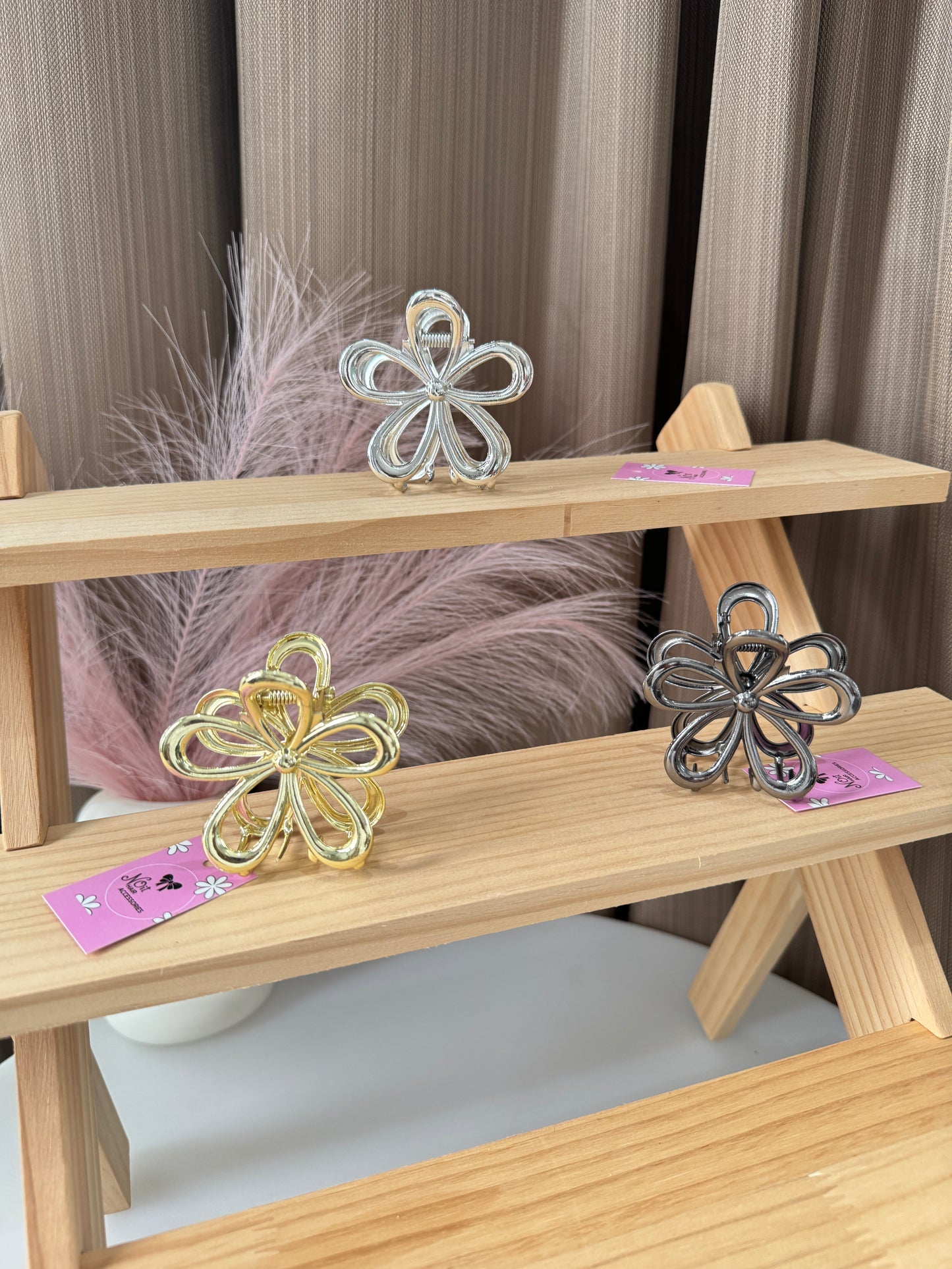 Stainless Steel Flower Hair Claw