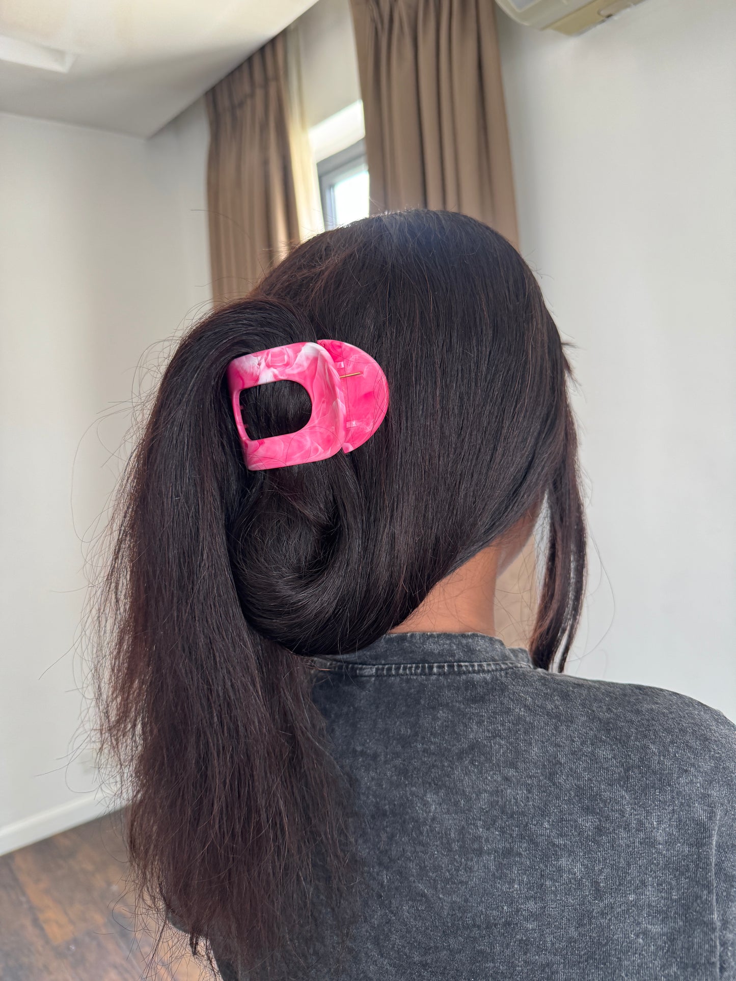 Flat Back Marble Hair Clip