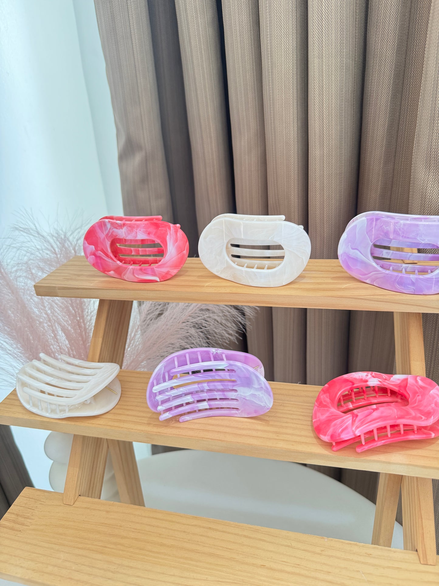 Flat Back Marble Hair Clip