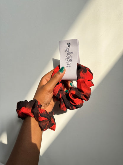 NOIT Adrie Print Scrunchies Red