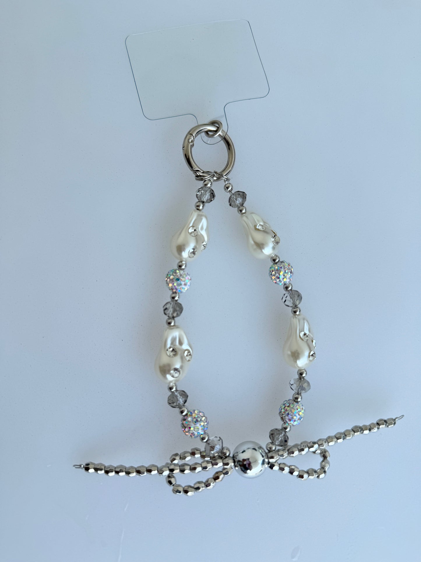 Rhinestone Bow Phone Lanyard