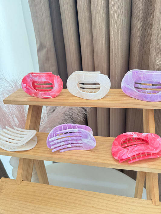 Flat Back Marble Hair Clip