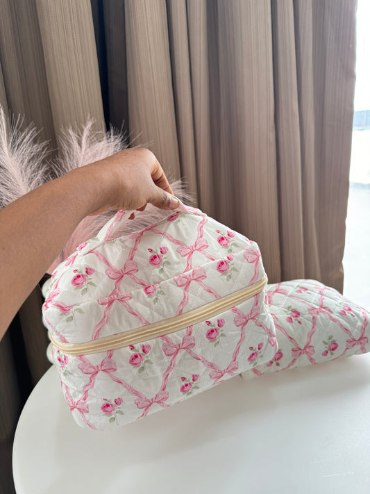 Coquette Bow Storage Bag 25cm by 17cm by 17cm