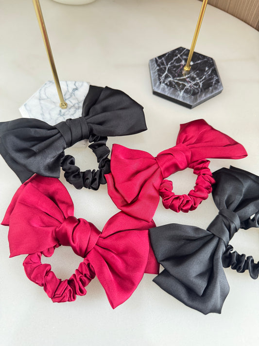 Silk Bow Scrunchies