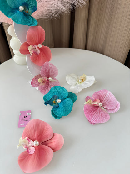 Orchid Hair Clips