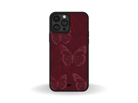 Burgundy Butterfly Phone Case