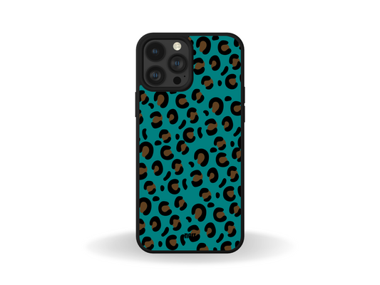 Teal Leopard Print Phone Case