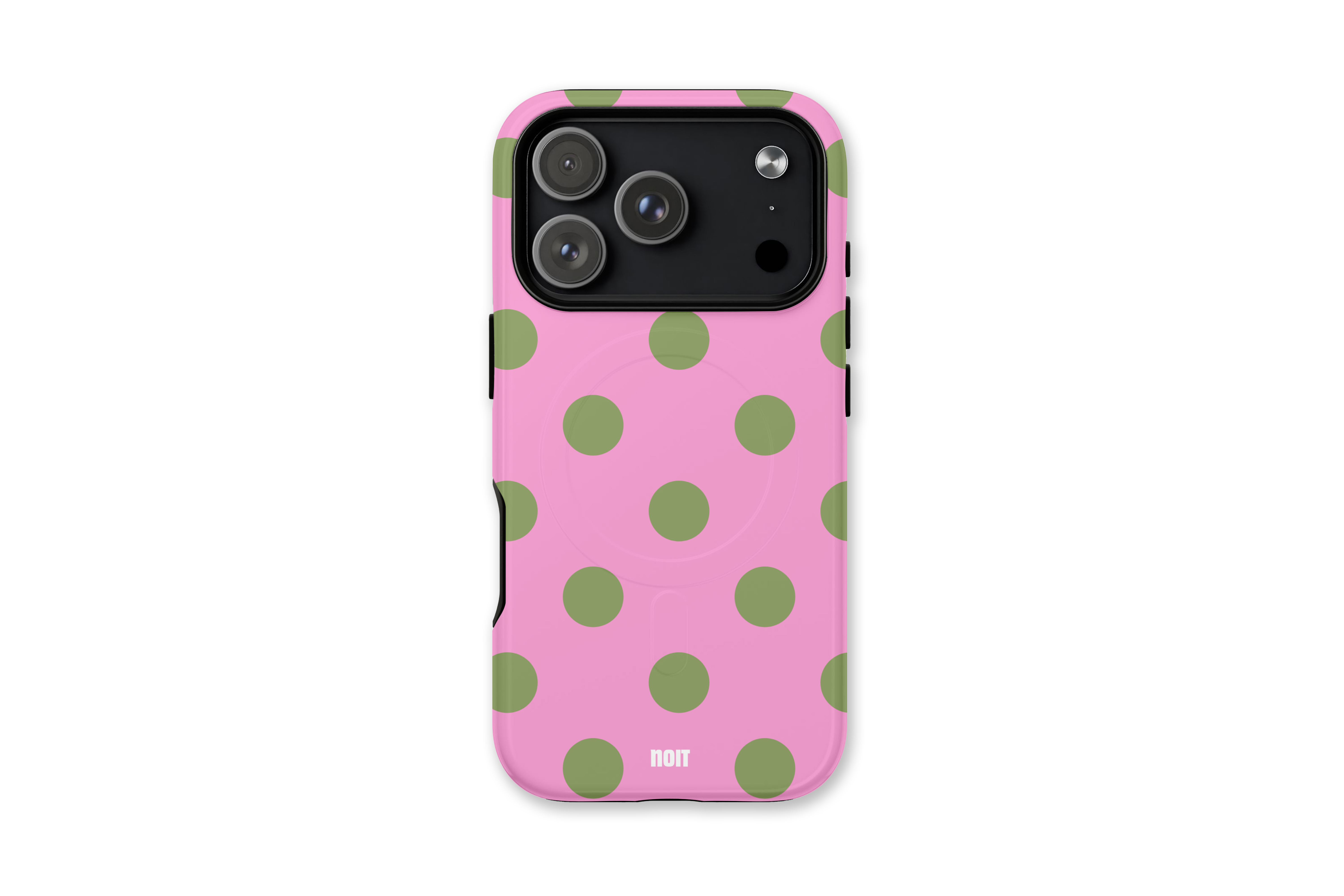 Pink and Green Polka Dots Phone Case