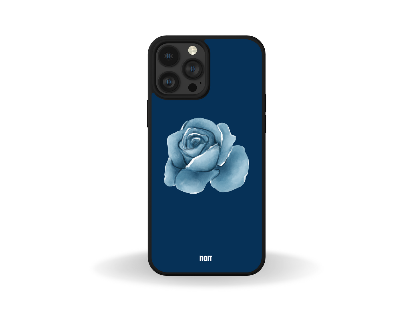 Blue Rose Print Phone Case