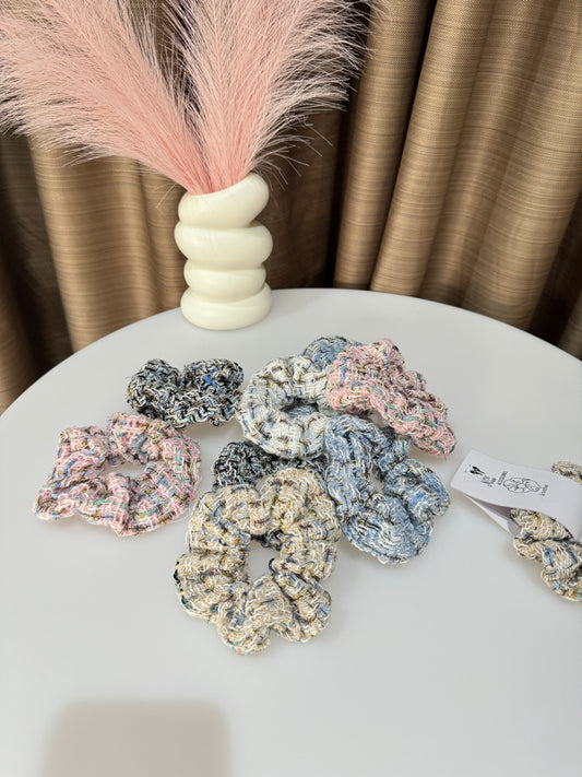 Plaid Fabric Scrunchies