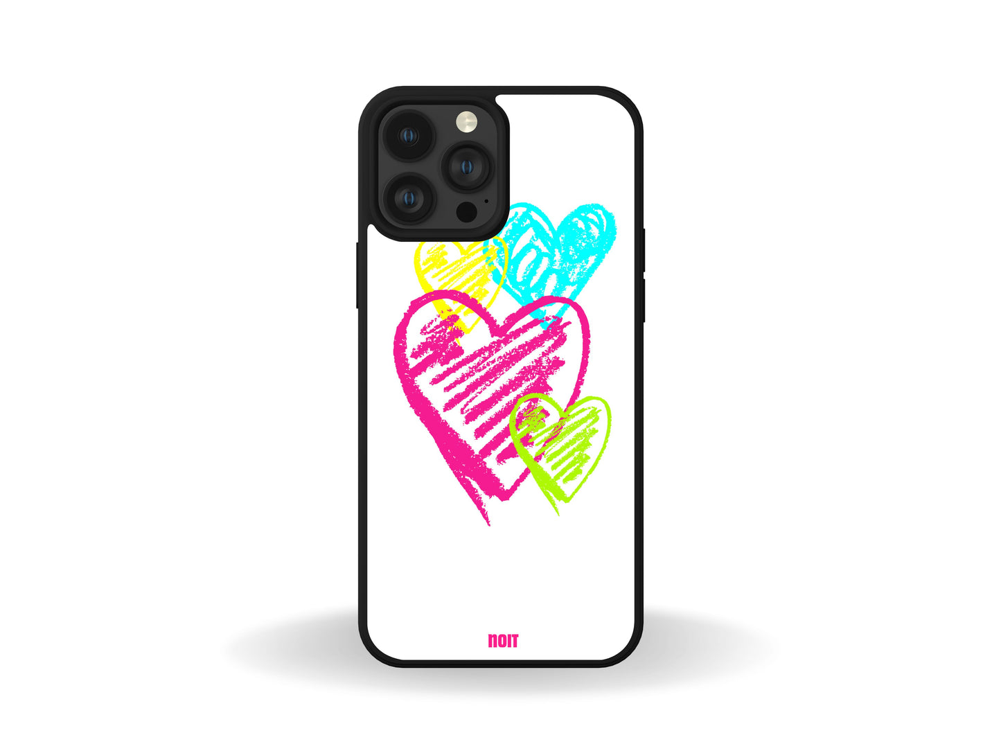 Scribble Colorful Heart Phone Case