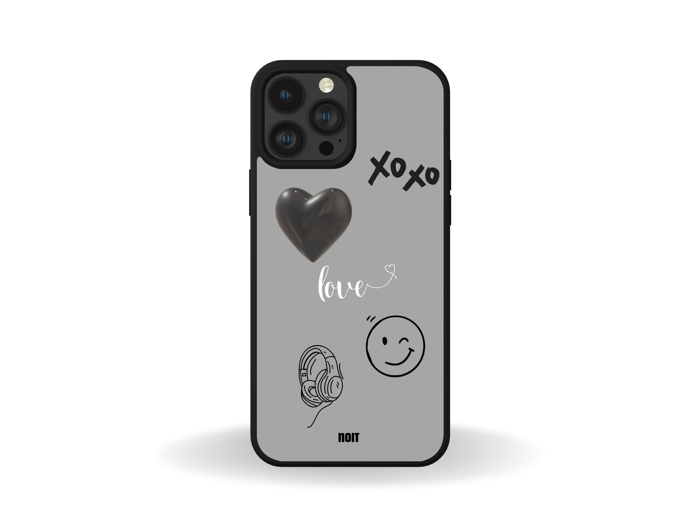 Grey XOXO Phone Case