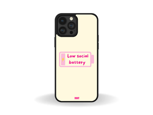 Low social battery phone case