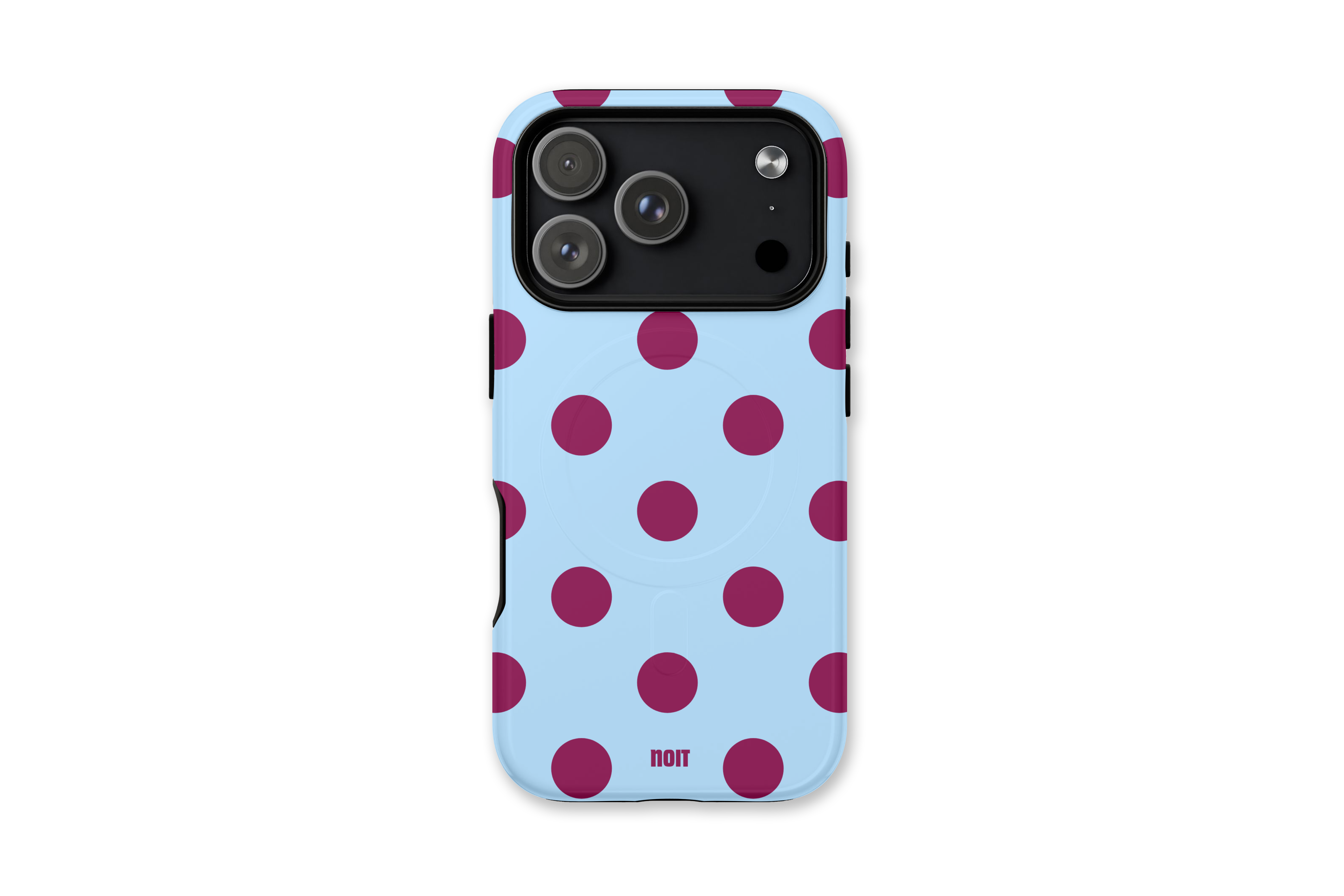 Blue and Wine Polka Dots Phone Case