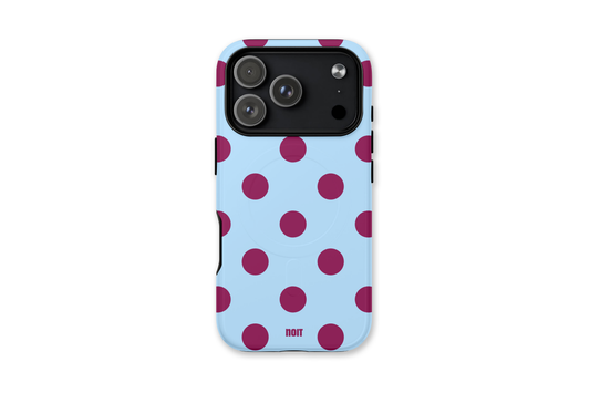 Blue and Wine Polka Dots Phone Case