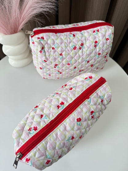 Pink Petals Storage Bag Measuring 22cm by 16cm by 8cm