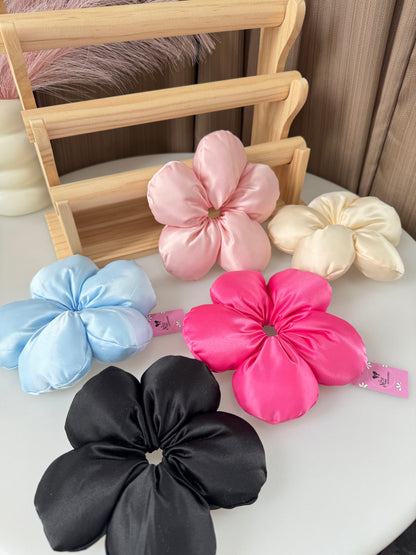 Plush Flower Scrunchies