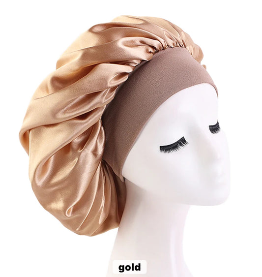 Regular Size Silk Hair Bonnet Gold