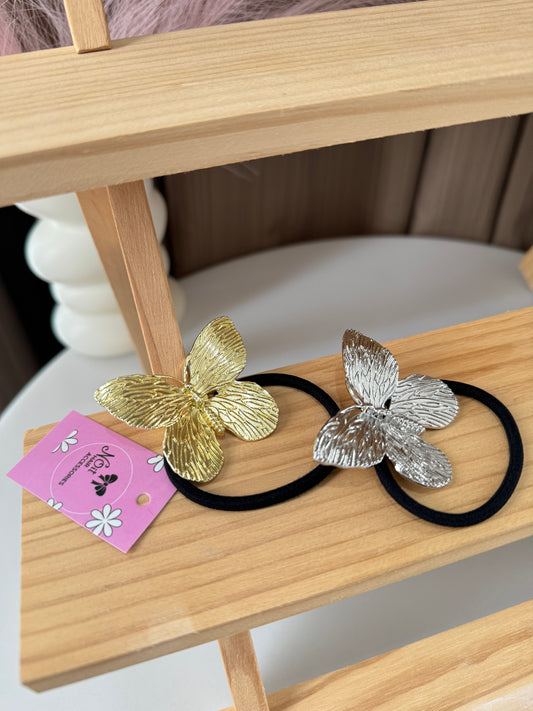 Butterfly Metal Elastic Hair Ties