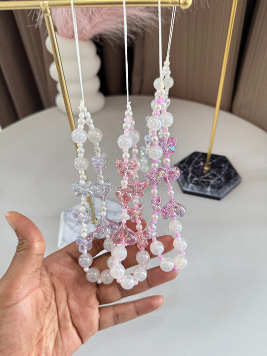 Heart and Butterfly Phone Lanyard