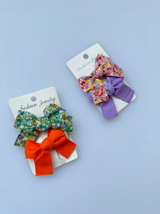 Floral Toddler Bow Hair Clip