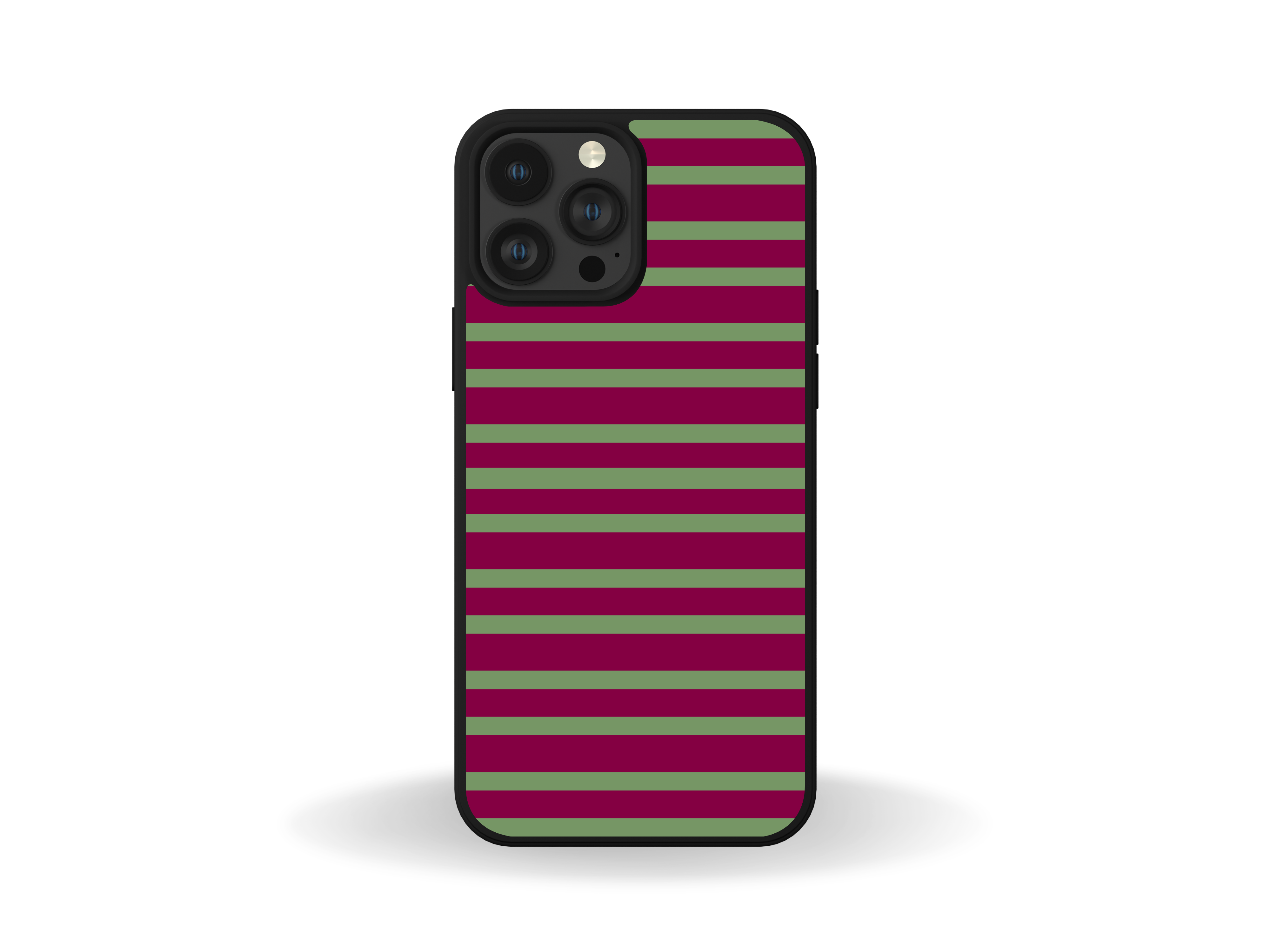 Raspberry Stripe Phone Case