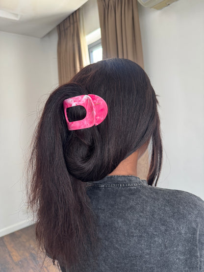 Flat Back Marble Hair Clip
