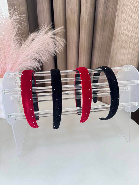 Velvet Rhinestone Headband