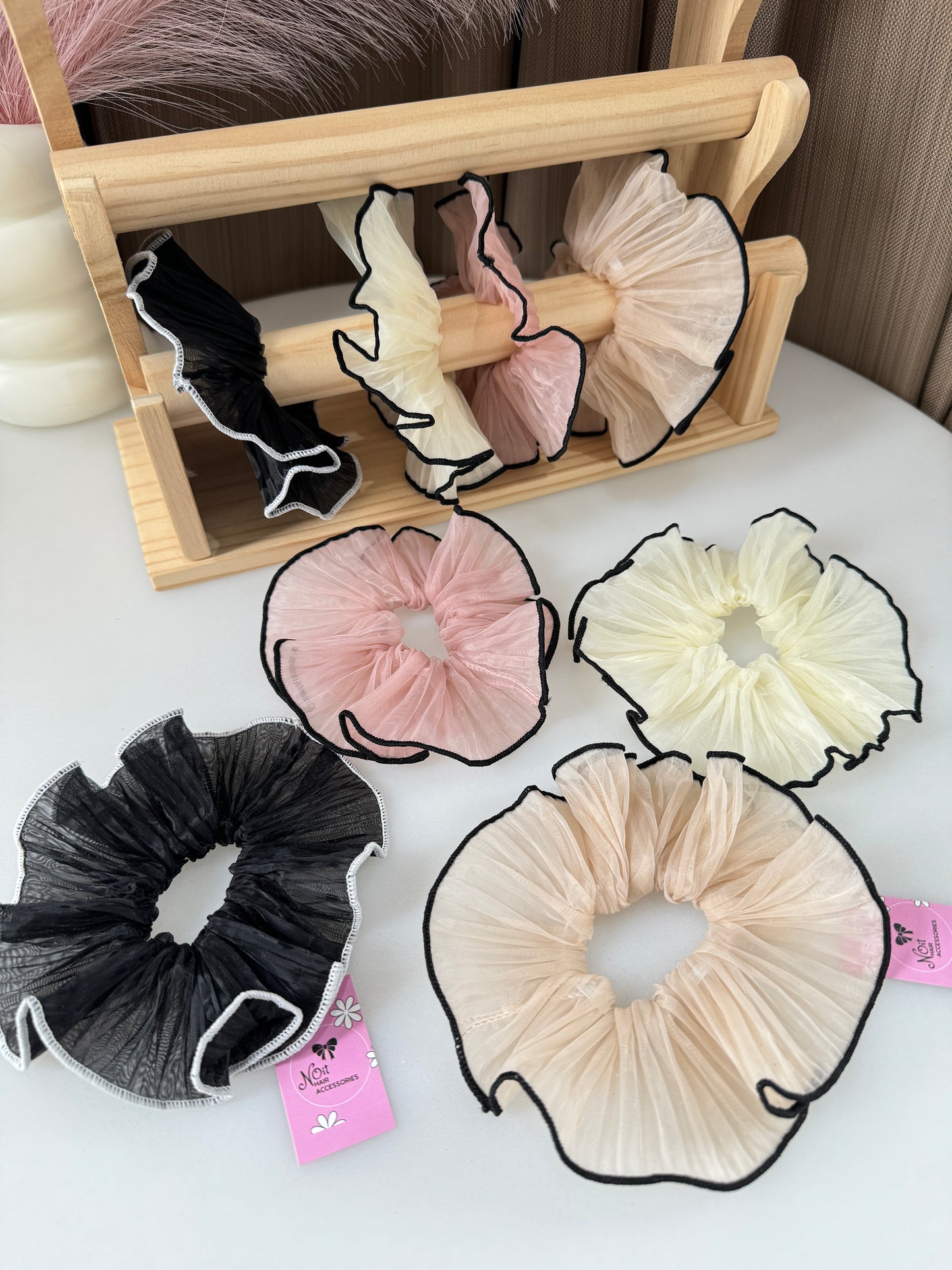 Mesh Ruffles  Scrunchies