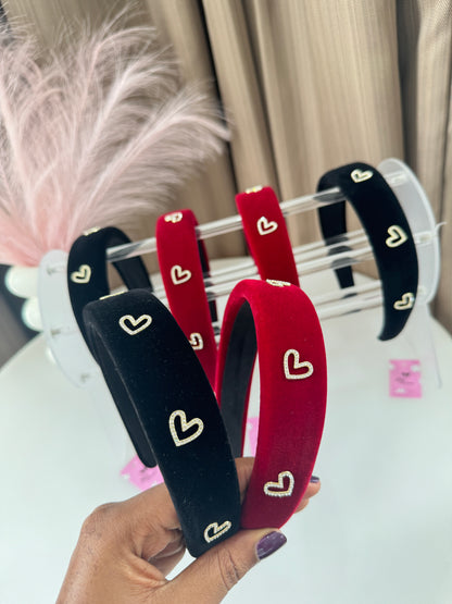 Velvet Heart Headbands