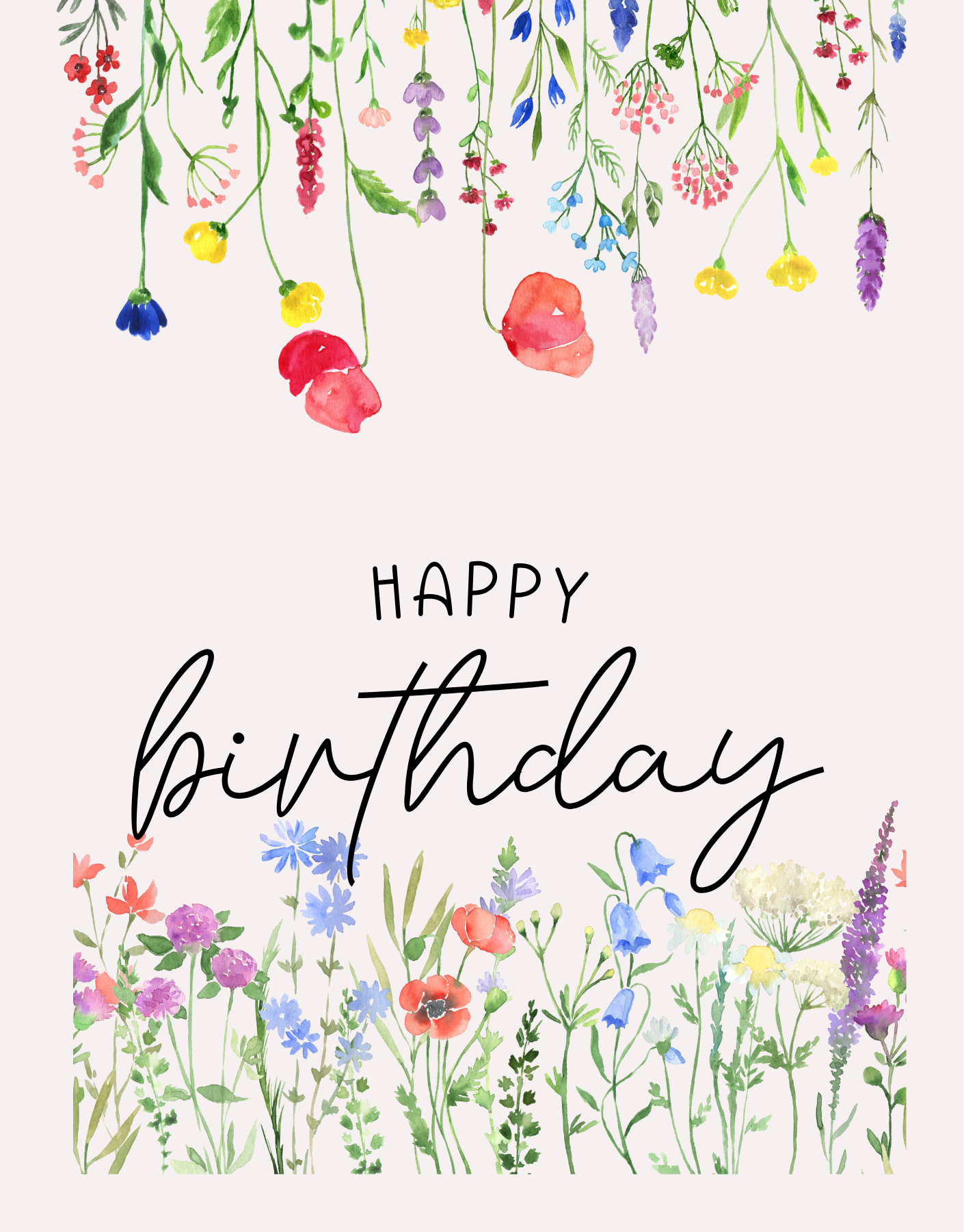 Flower Happy Birthday Gift Card