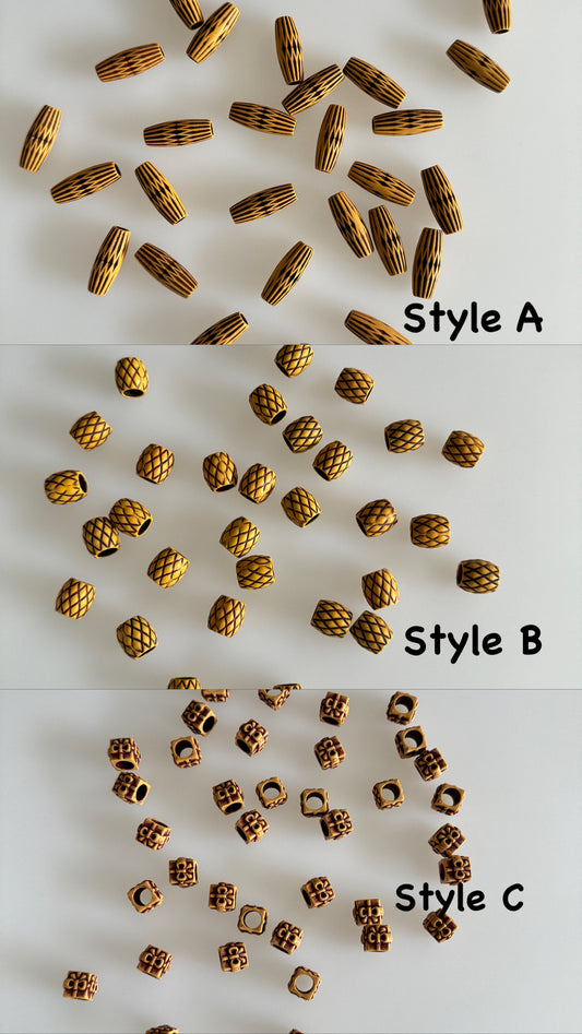 Wooden Hair Beads