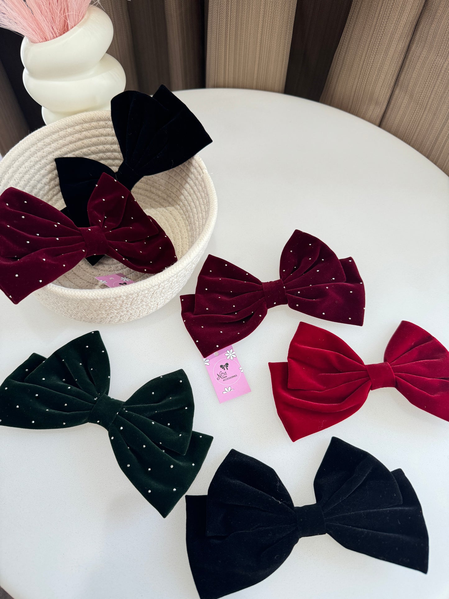 Velvet Bow Hair Clip