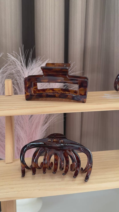 Deep Cocoa Hair Claw 11cm
